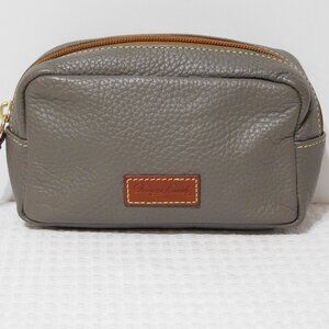 Dooney & Bourke Leather Cosmetic Make Up Bag Toiletries Pouch  "Elephant"